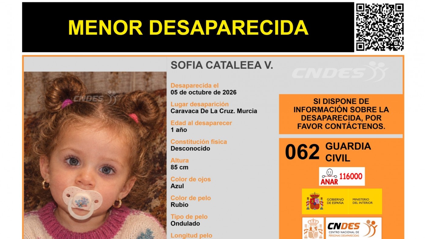 Localizan en Rumanía a la niña desaparecida en Caravaca de la Cruz