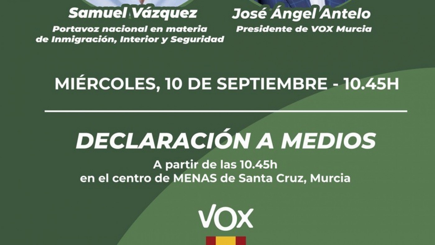Delegación del Gobierno advierte a VOX de la ilegalidad de manifestarse este miércoles en el centro de menores de Santa Cruz