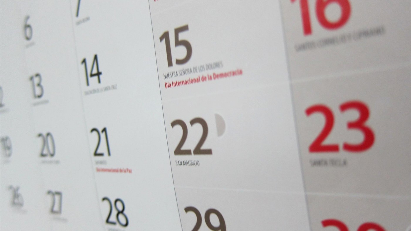 Publicado el calendario laboral de 2022, que recoge 8 festivos comunes en toda España