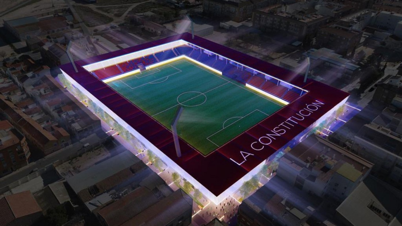Imagen del estadio cuando esté remodelado. FOTO Yeclano Deportivo