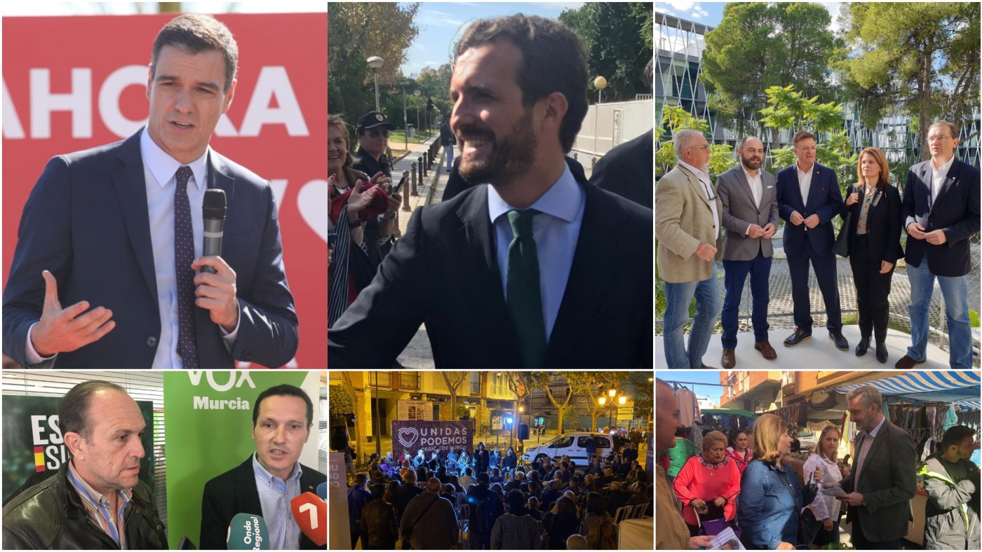 Campaña electoral de los candidatos de PSOE, PP, Cs, Vox, Unidas Podemos y Más País. ORM