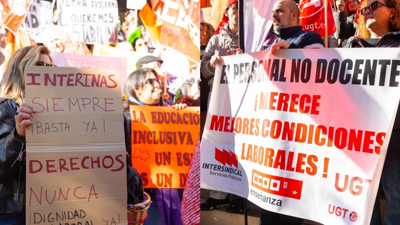 Protesta del personal no docente en centros educativos de la Región por precariedad laboral