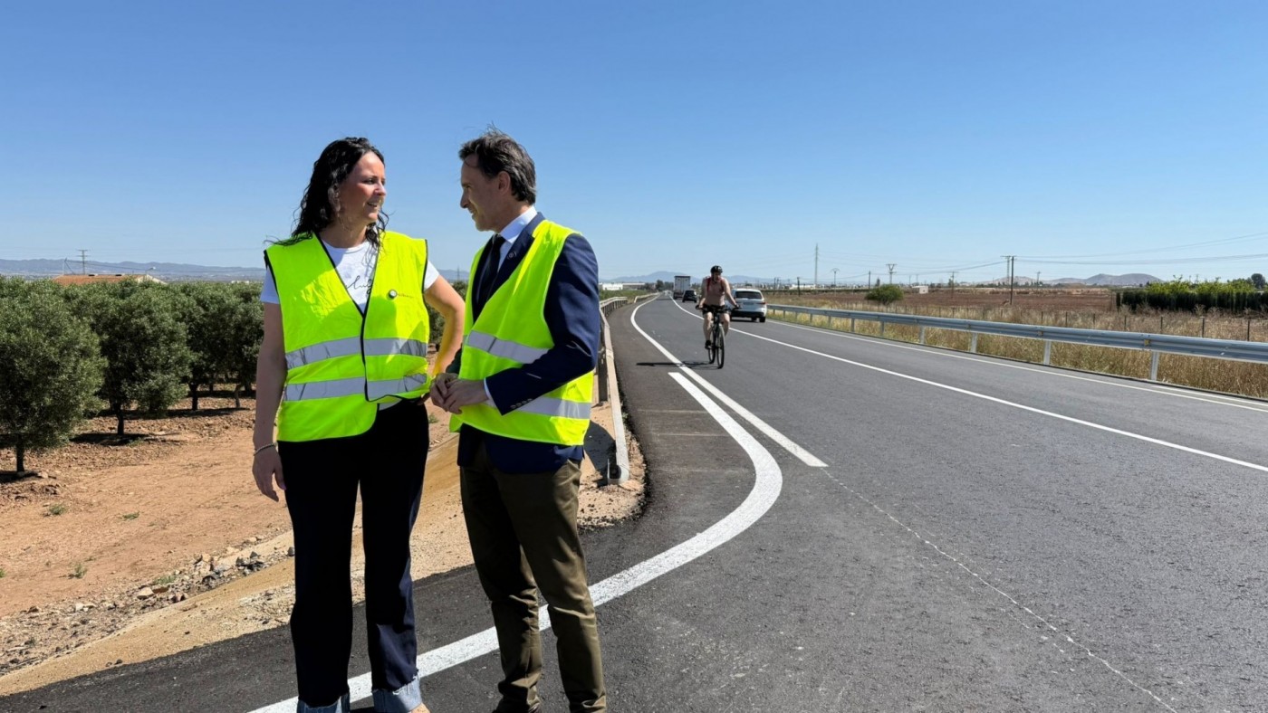 Finalizan las obras de mejora de la carretera RM-E15 entre Fuente Álamo y Las Palas tras una inversión de 1,3 millones