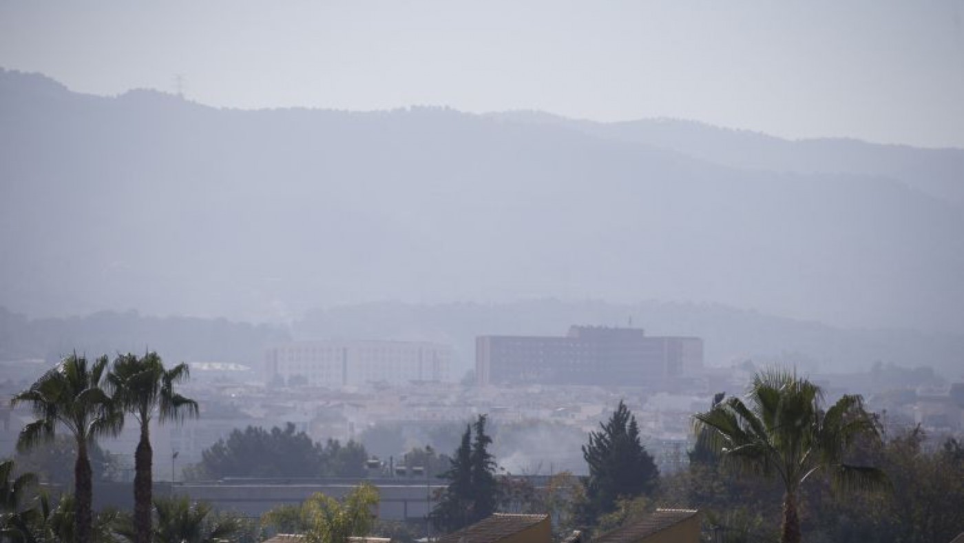 Boina de contaminación sobre la ciudad de Murcia