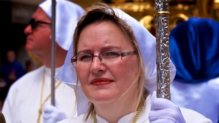 Marien Boj en la procesión del Resucitado