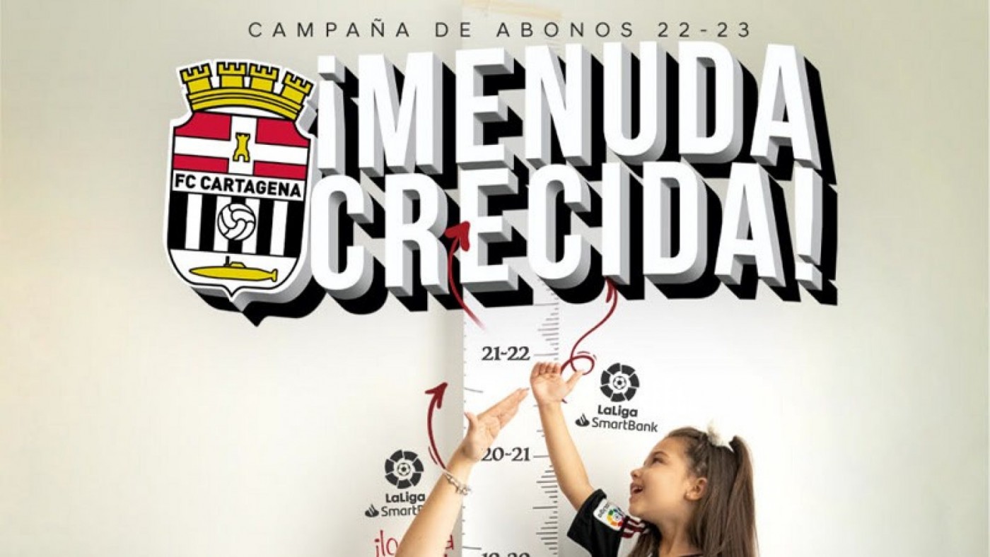 El FC Cartagena lanza sus nuevos abonos bajo el lema "¡Menuda crecida!"