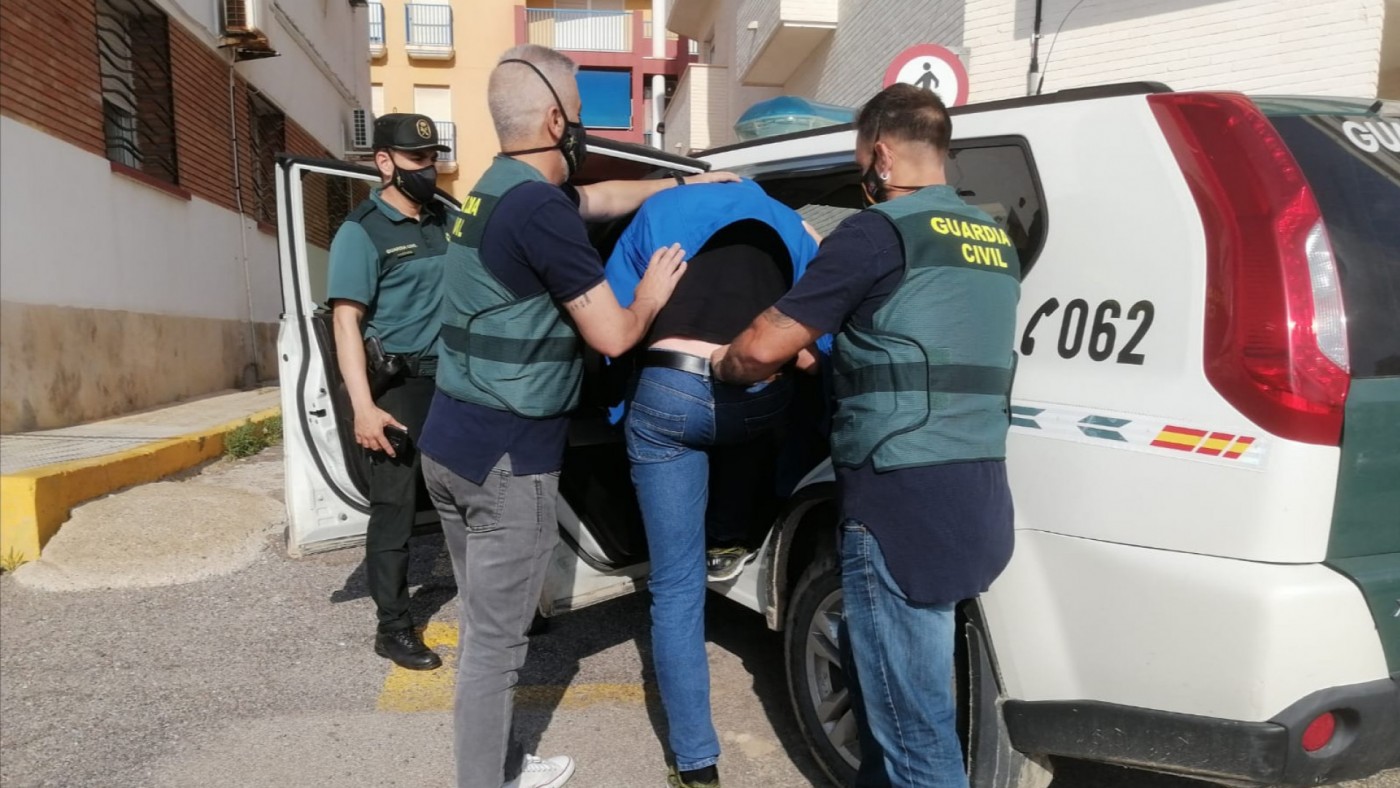 Detención del individuo en Mazarrón por parte de la guardia civil