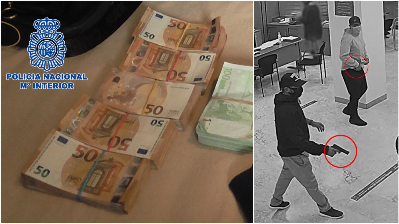 Detenida una banda de atracadores de bancos tras una investigación iniciada en Murcia