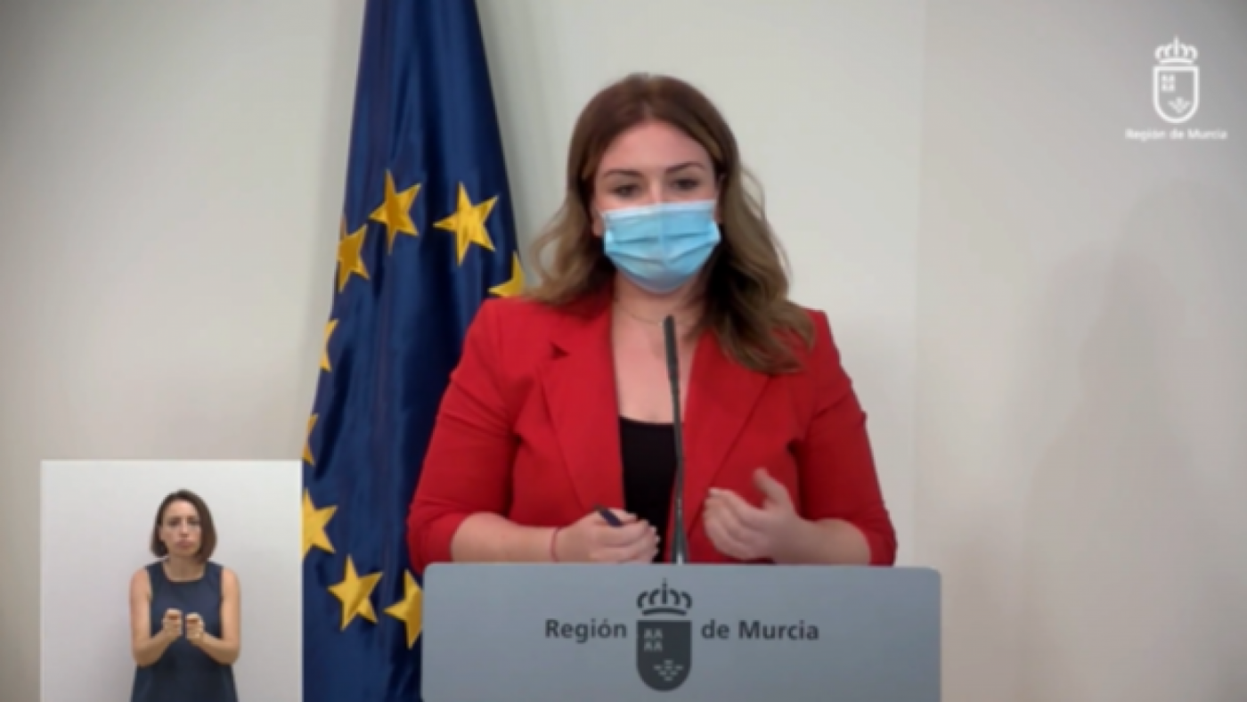 Esperanza Moreno en rueda de prensa. 