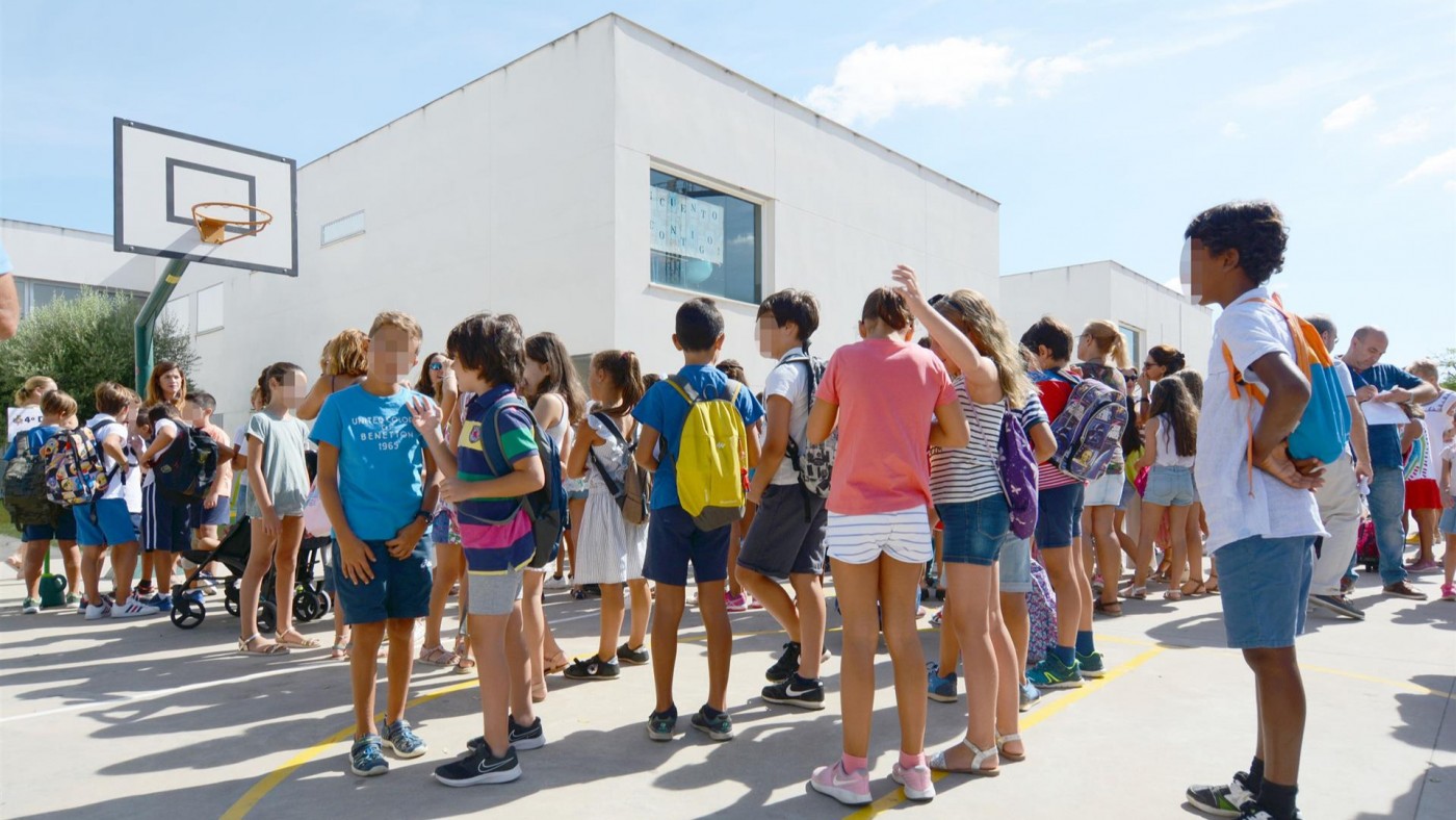 Escolares en la vuelta al curso escolar.