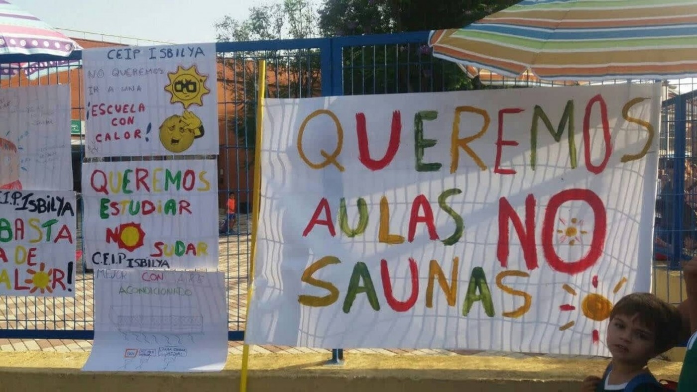 Familias, estudiantes y sindicatos exigen climatización urgente en los colegios públicos de Murcia