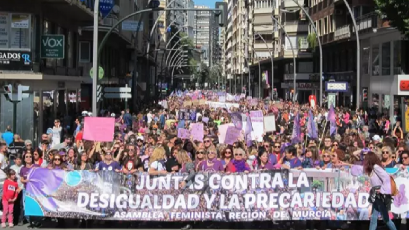 Manifestación del 8-M en Murcia. Foto: Europa Press