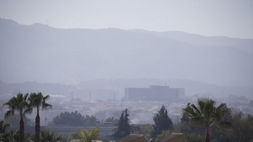 Boina de contaminación sobre la ciudad de Murcia