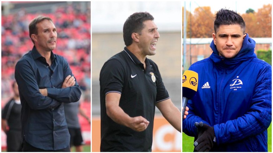 EntrenadoresDe izquierda a derecha, Rodri, Asier Santana y Xisco Muñoz, candidatos al banquillo del UCAM
