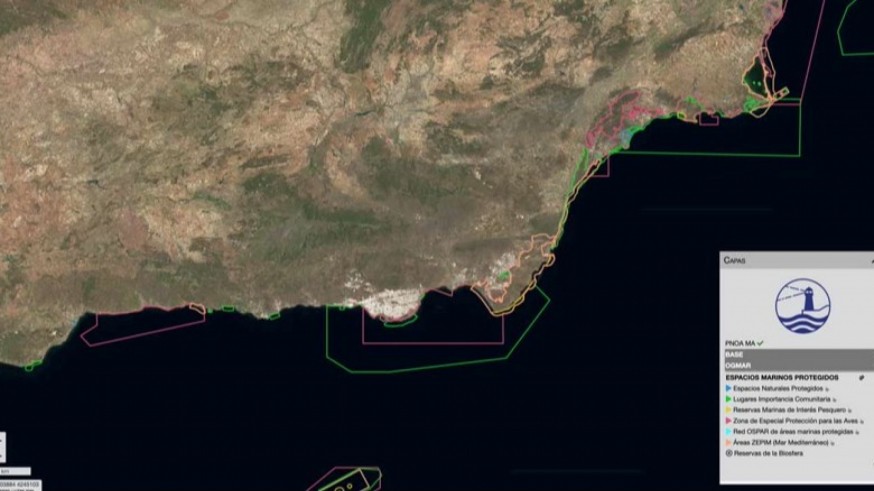 La Universidad de Murcia desarrolla el primer visor cartográfico marino con los espacios protegidos de España