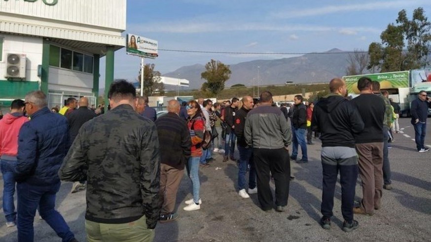 Protesta de agricultores en El Ejido (Almería) este martes