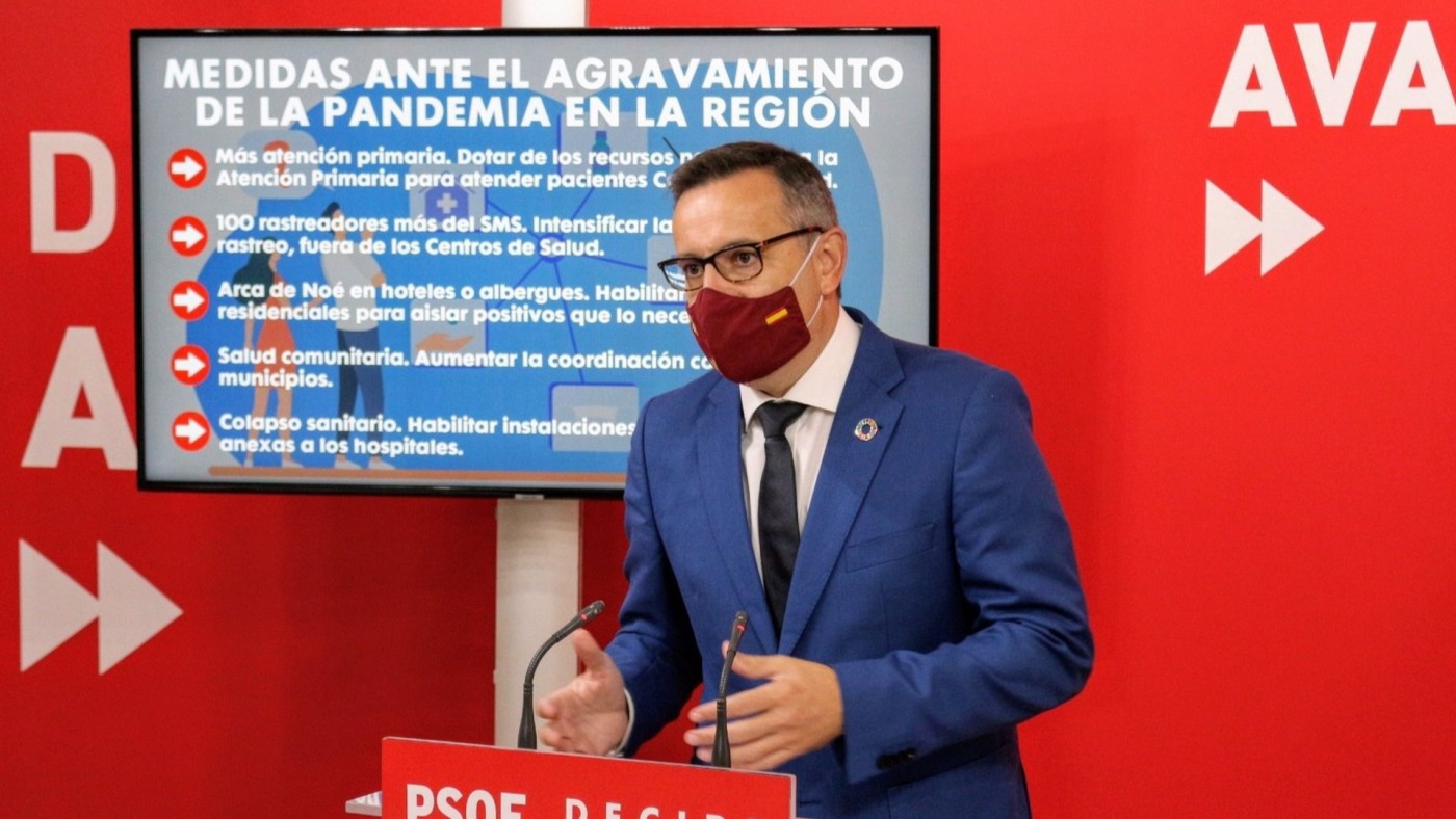 El secretario general del PSRM-PSOE Diego Conesa