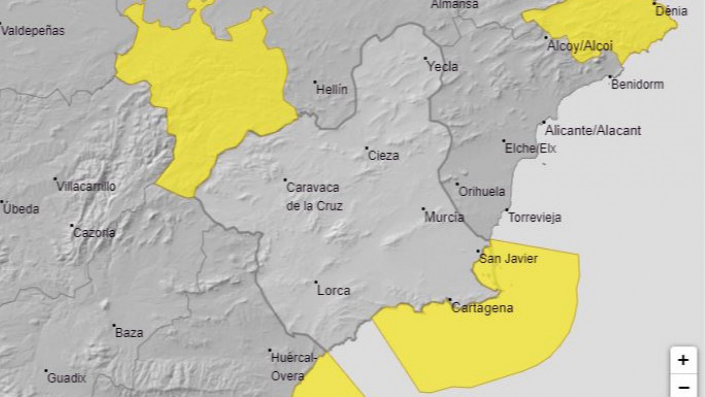 Aviso amarillo este viernes por fenómenos costeros en la Región