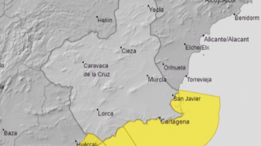 Aviso por viento en el litoral de la Región de Murcia para la tarde y noche del viernes