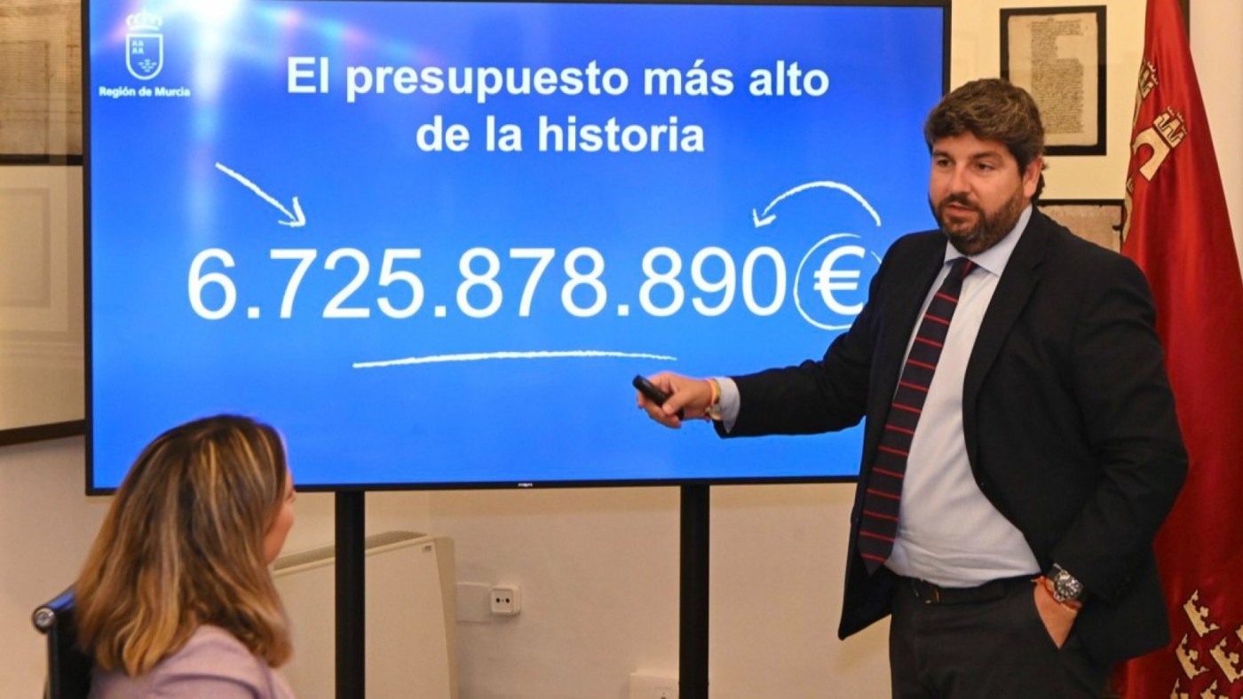 La Región de Murcia prorroga sus Presupuestos para 2026