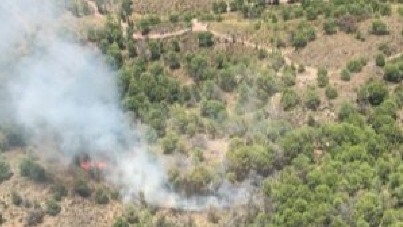 Cotrolado el conato de incendio forestal declarado en Alhama de Murcia