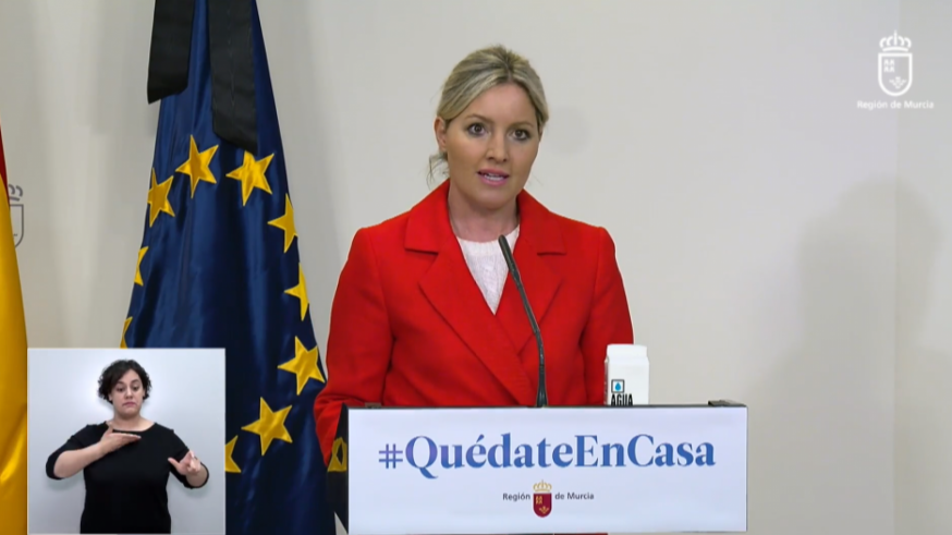 Ana Martínez Vidal en la rueda de prensa del Consejo de Gobierno.