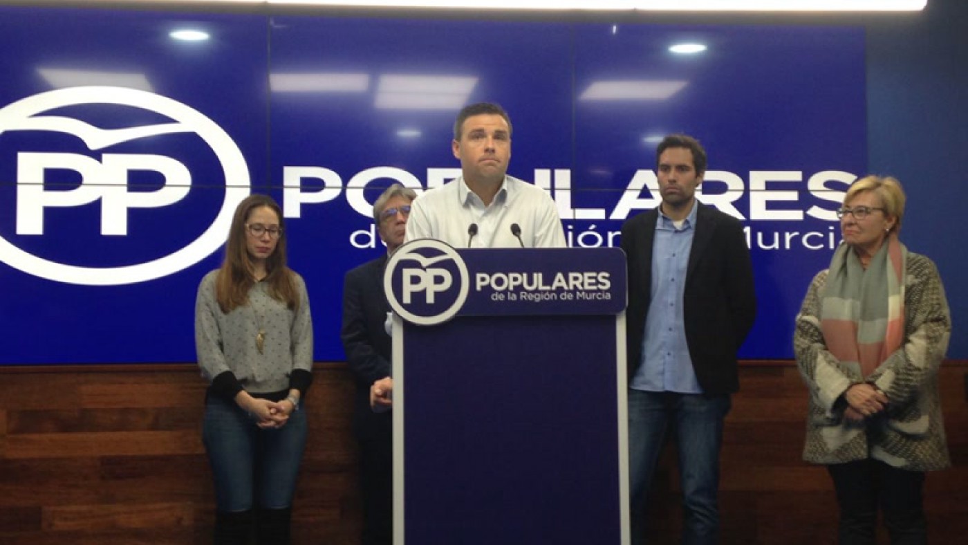 José Francisco García interviene en la rueda de prensa ofrecida por el PP