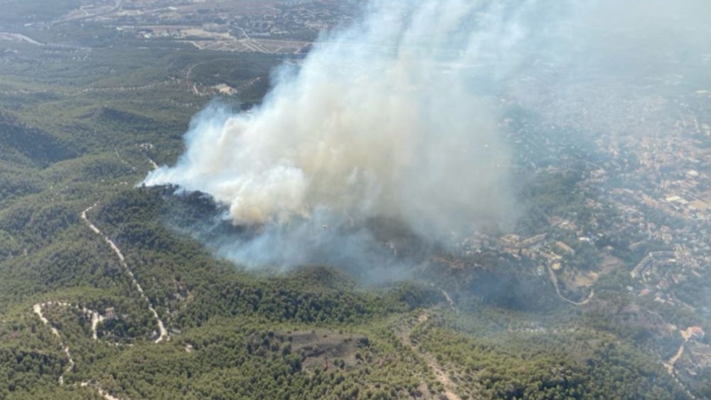 Incendio forestal en El Valle en Murcia