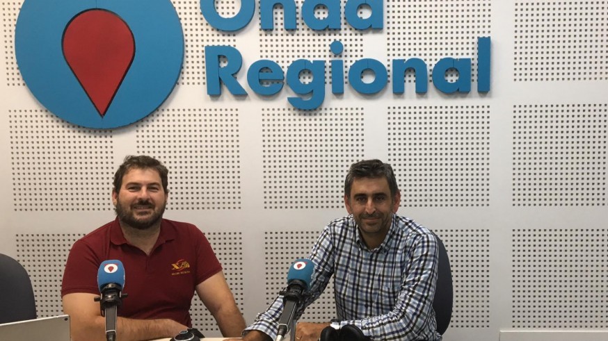 Rubén Del Baño, presidente del XV Murcia, en los estudios de Onda Regional