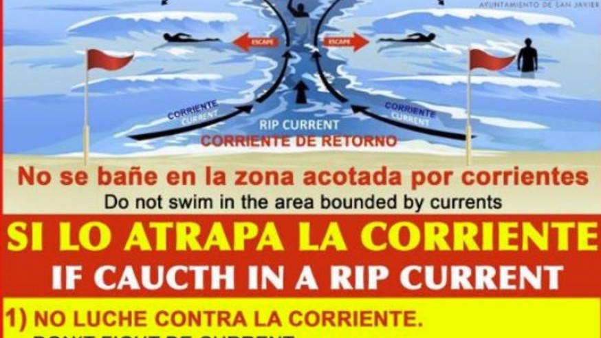 Cartel con recomendaciones frente a las corrientes de agua - CENTRO DE COORDINACIÓN DE EMERGENCIAS