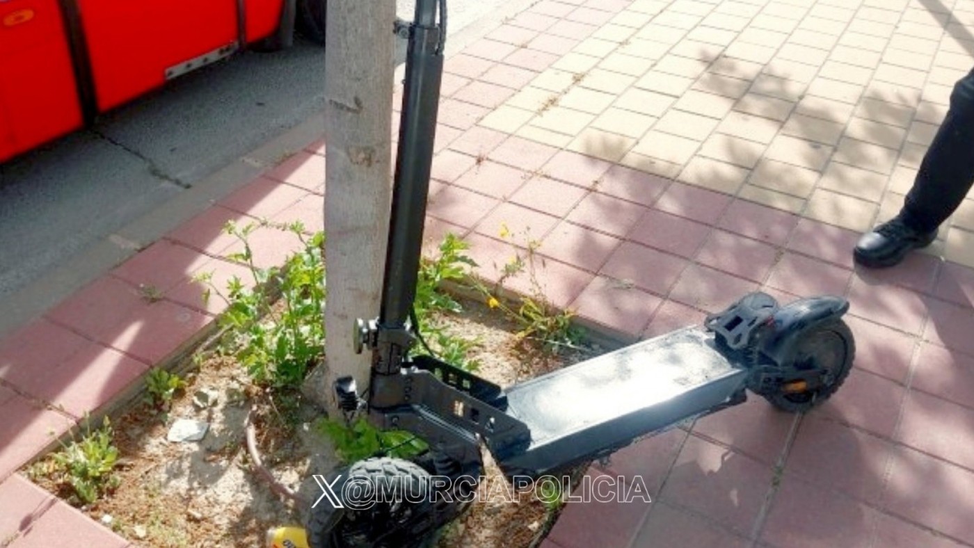 Aumentan un 43'5% los accidentes con patinete en Murcia
