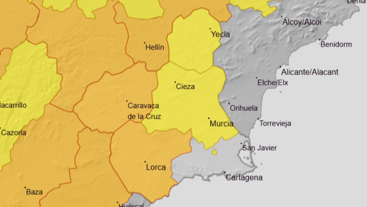 Elevan a naranja el aviso por tormentas en la Región
