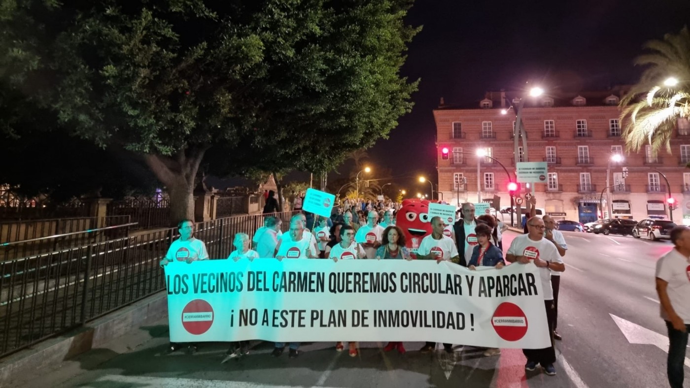 Los vecinos del Carmen se manifestarán este sábado contra el plan de movilidad del Ayuntamiento de Murcia