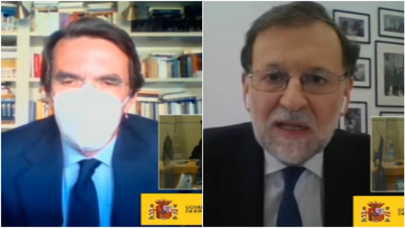 Aznar y Rajoy en sus declaraciones por videoconferencia