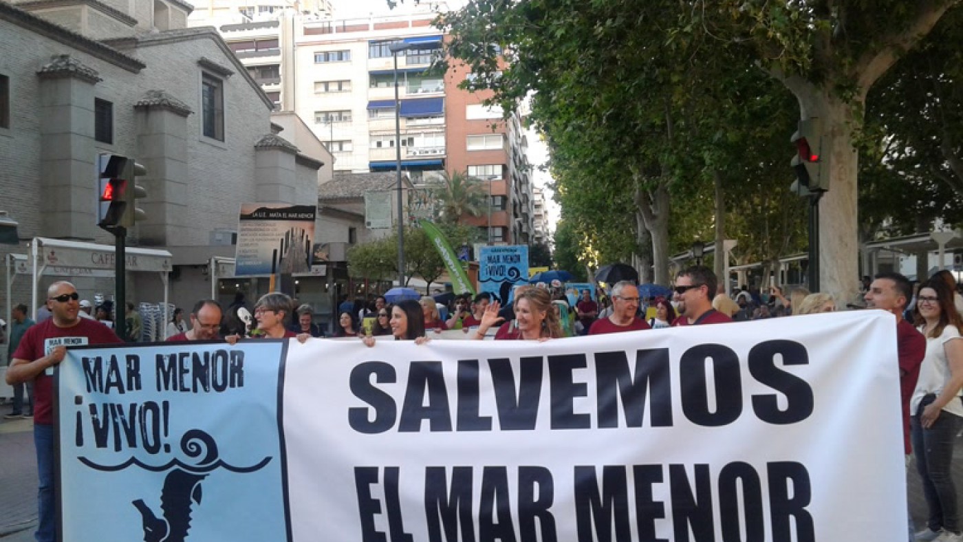 Manifestación por las calles de Murcia.