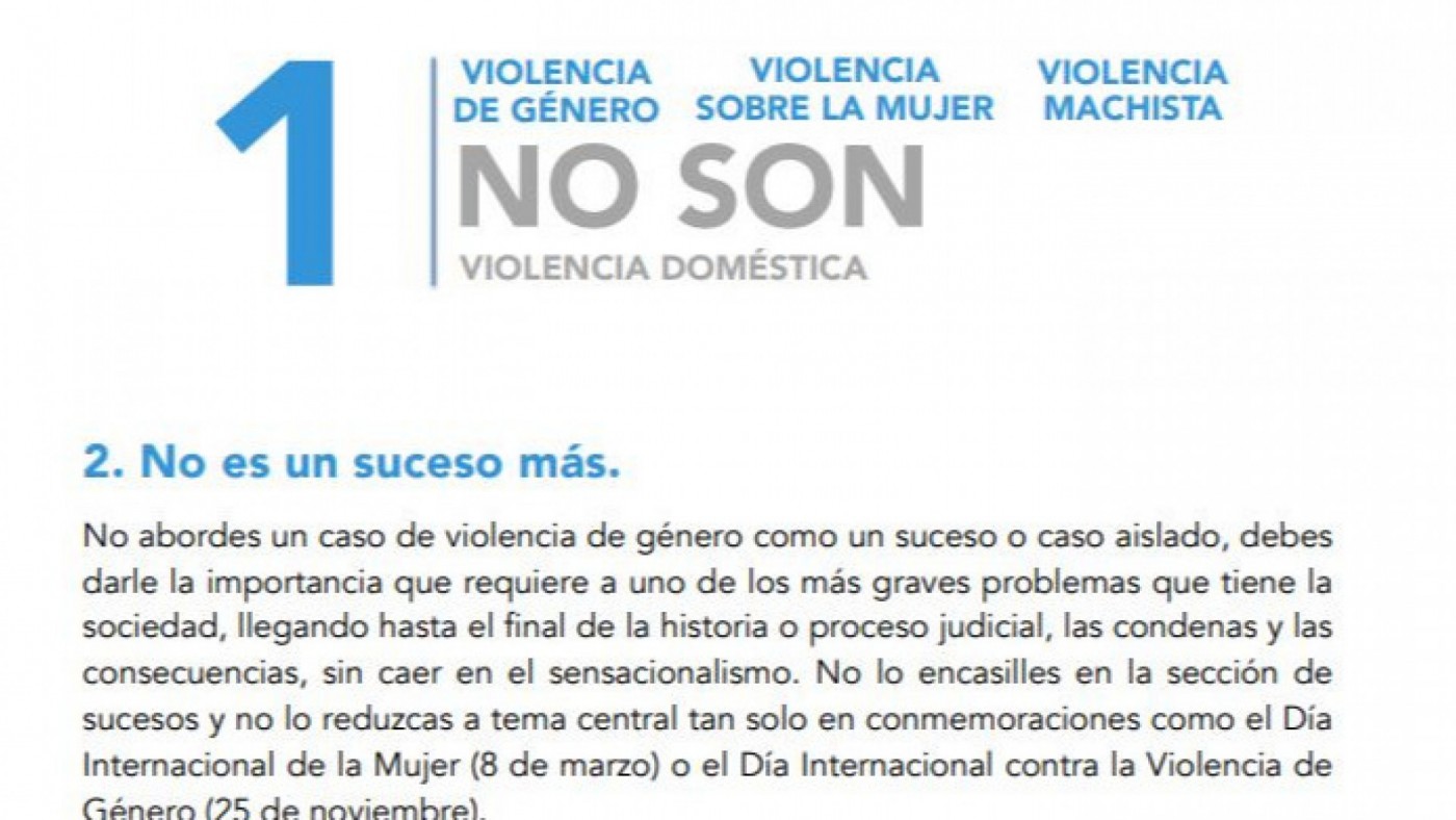 Protocolo de información sobre violencia de género en los medios públicos de la Región