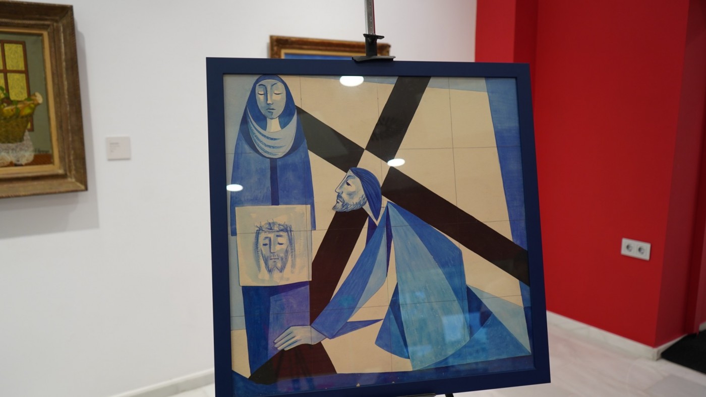 La Fundación Hernández Carpe dona al Consistorio esta obra realizada por el pintor para el Vía Crucis que posteriormente ejecutó en azulejo