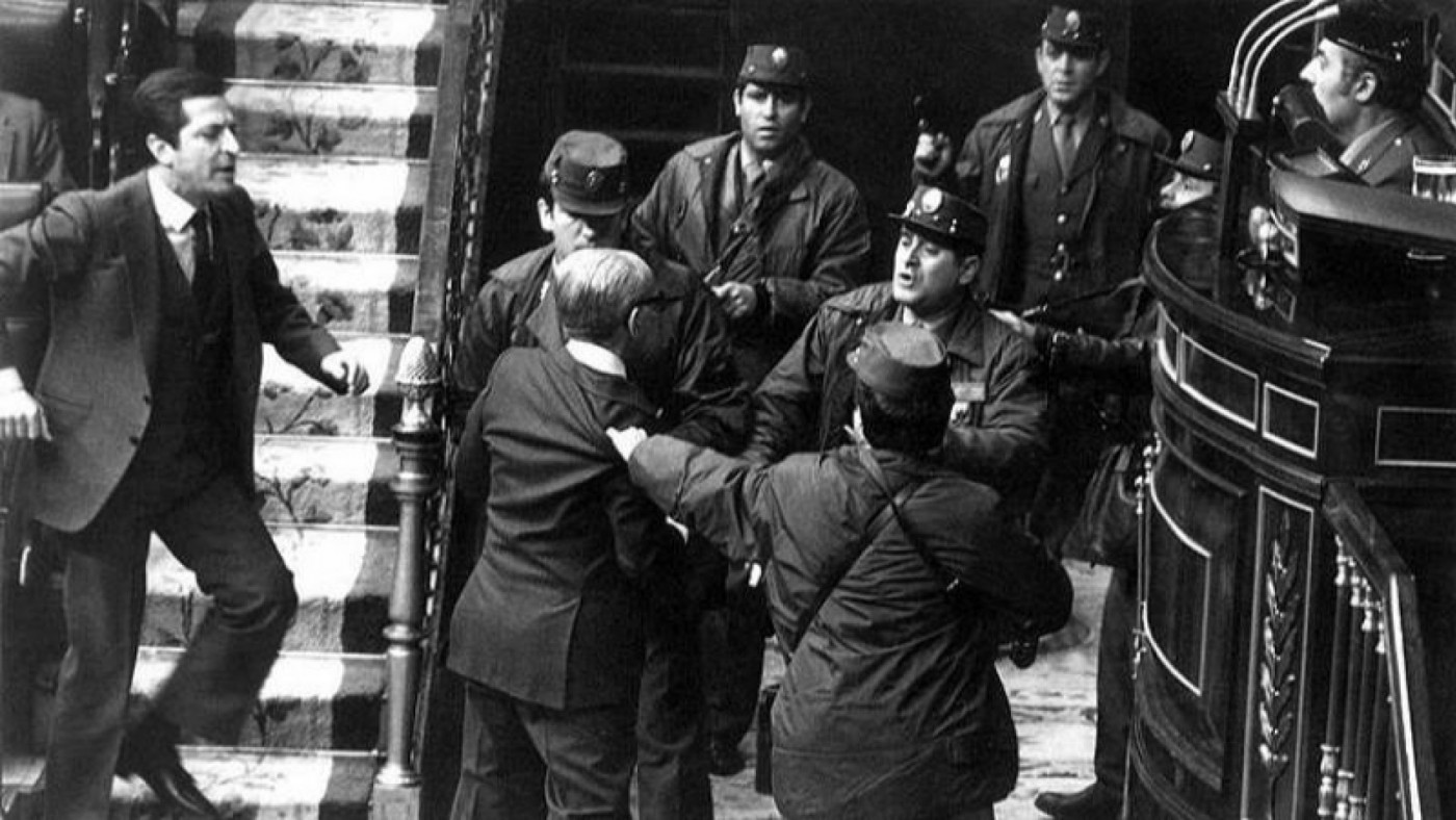 Imagen de un momento del golpe de Estado en el Congreso