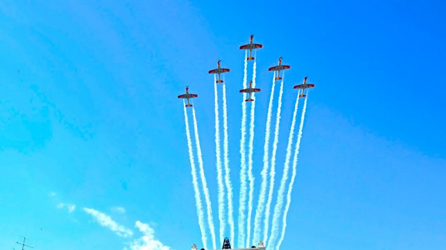La Patrulla 'Papea' y la Formación 'Mirlo' con base en la Región, en el Desfile de la Fiesta Nacional