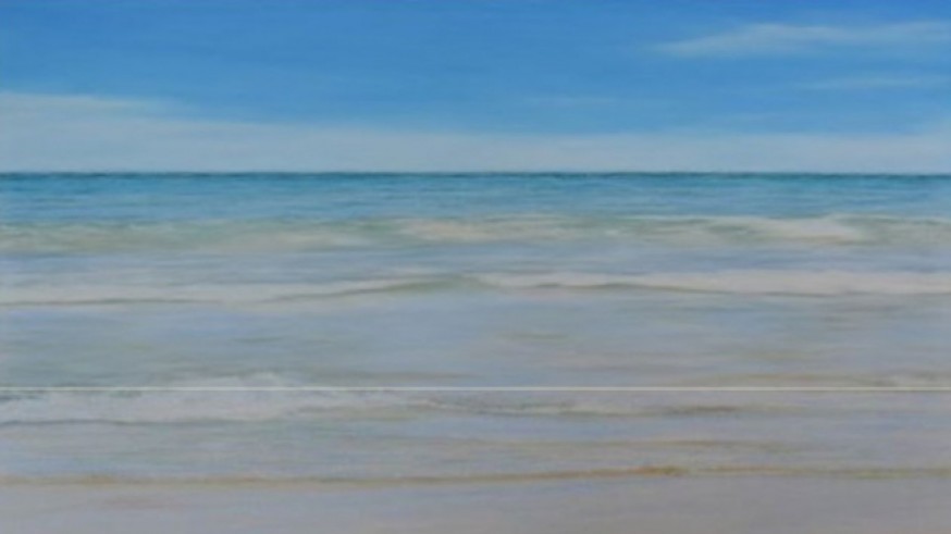 Una de las obras de la exposición "Azul"