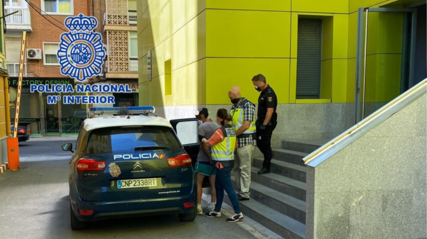 Imagen del detenido en el cuartel de Cartagena