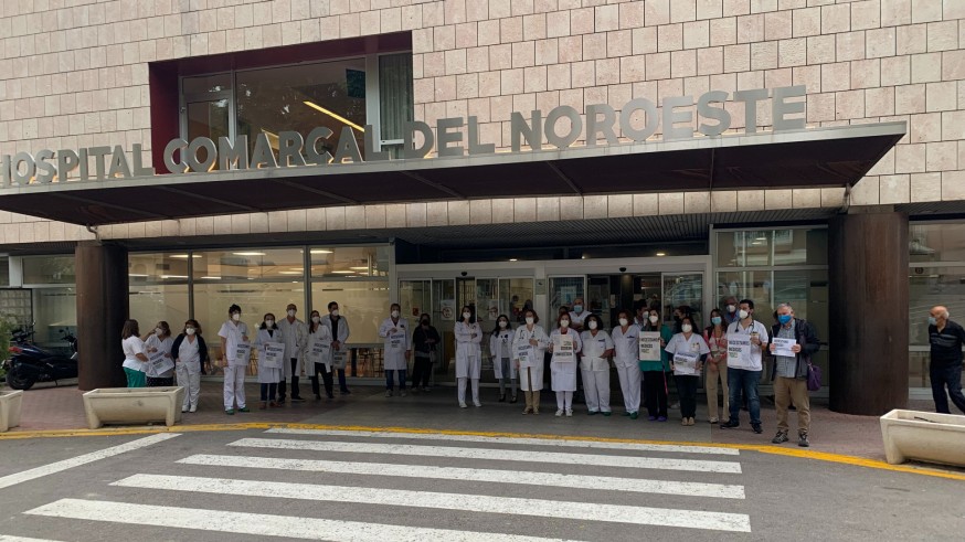 Protesta en el Hospital Comarcal del Noroeste. ENRIQUE SOLER