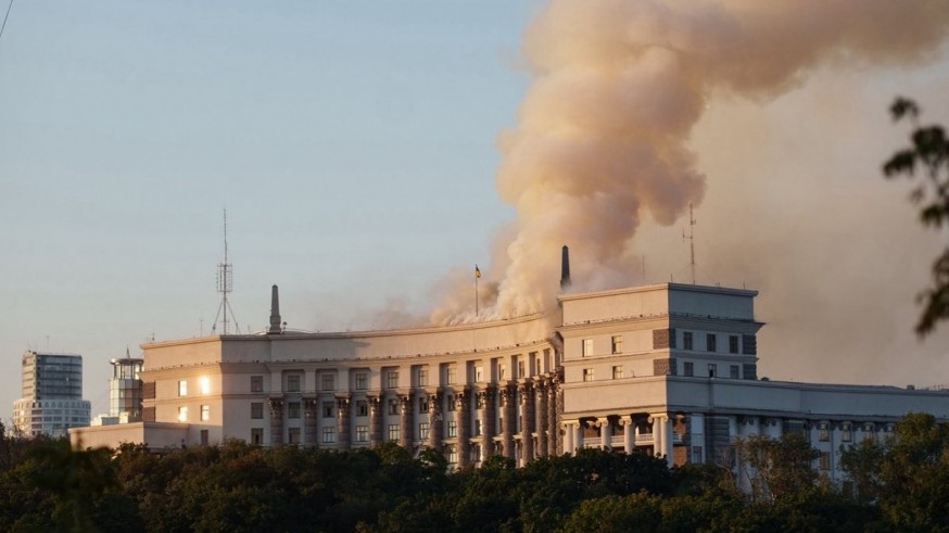 Rusia ataca por vez primera desde el inicio de la invasión la sede del Gobierno de Ucrania