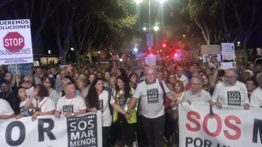 Última manifestación en Cartagena organizada por la Plataforma SOS Mar Menor 