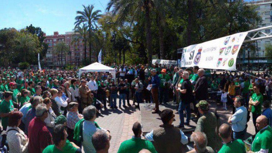 Protesta en la plaza Circular de Murcia