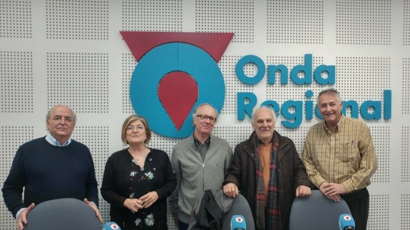 Juan Cano, Carmen Campos, Miguel Ángel Díaz, Alfonso Rodríguez y Miguel Massotti en Onda Regional