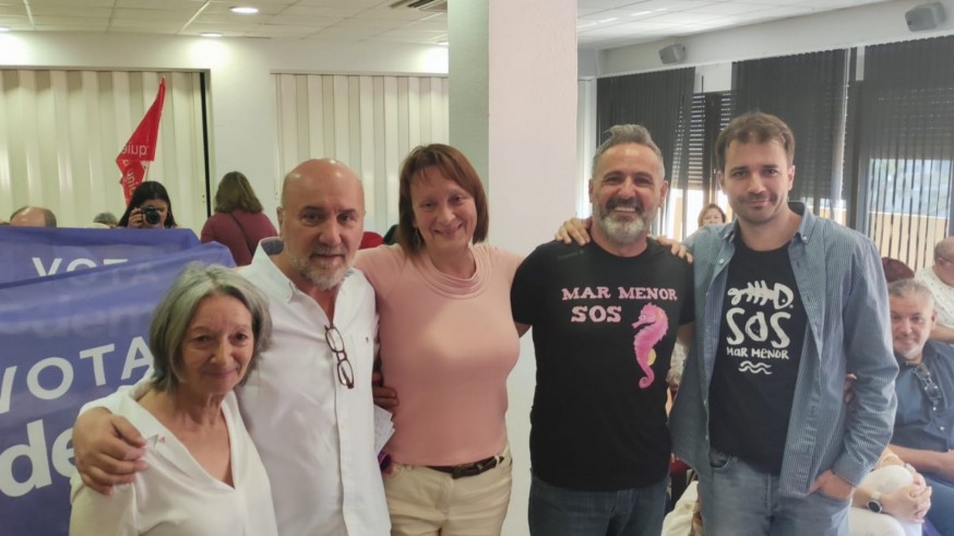 María Marín apoya al candidato de Podemos a la alcaldía de San Javier Matías Cantabella