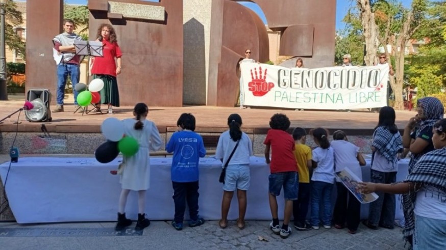 GALERÍA | Yecla acoge la primera de las movilizaciones propalestinas de hoy en la Región