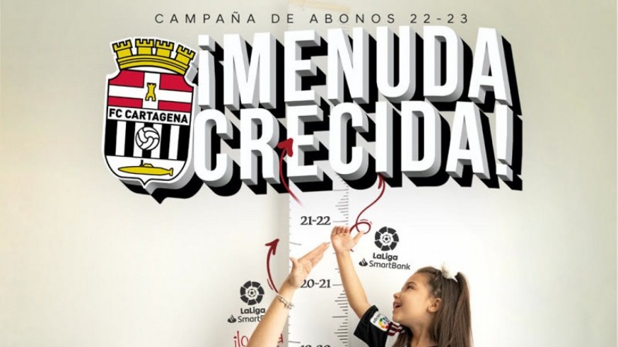 El FC Cartagena lanza sus nuevos abonos bajo el lema "¡Menuda crecida!"