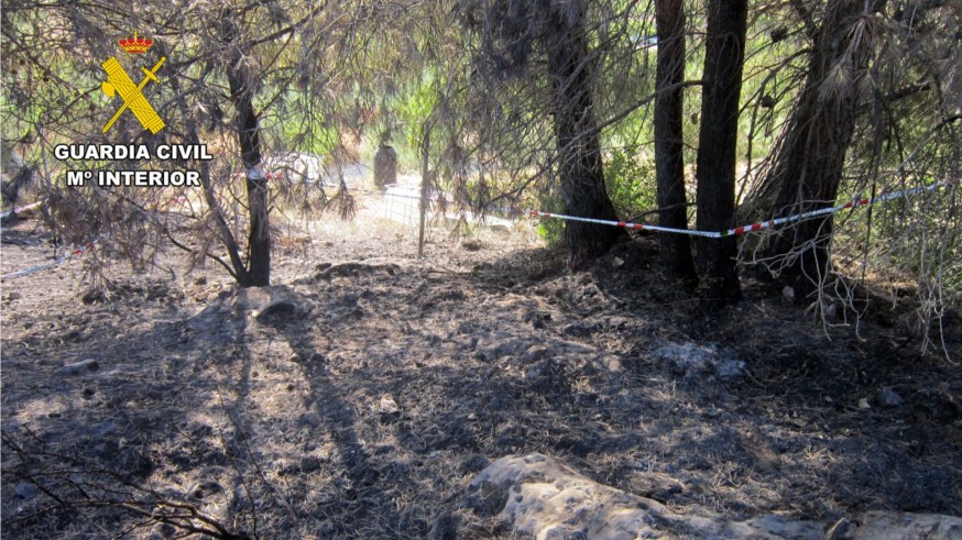 Detenido un vecino de Bullas como presunto autor del incendio forestal en el paraje del Castellar